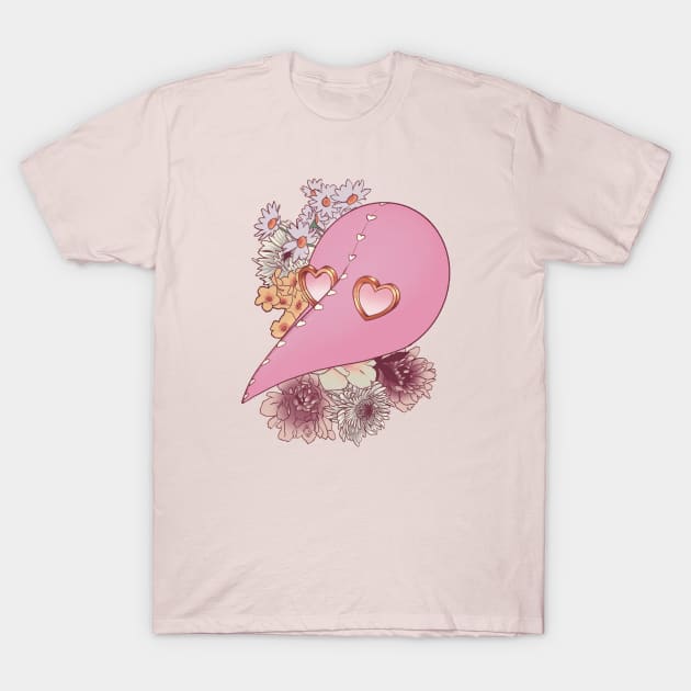 Pink Plague Mask T-Shirt by WickedSnack
